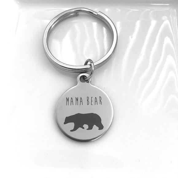 Miniature Mama Bear New Mom Mothers Day Gift Mommy Momma Bear Keyring Keychain - Picture 3 of 3